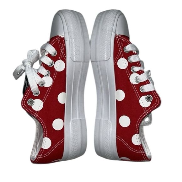 Mickey Mouse Women’s Red & White Platform Sneakers (Size 6) - Picture 3 of 12